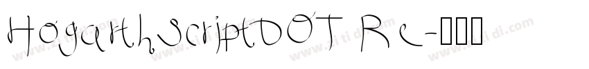 HogarthScriptDOT Re字体转换